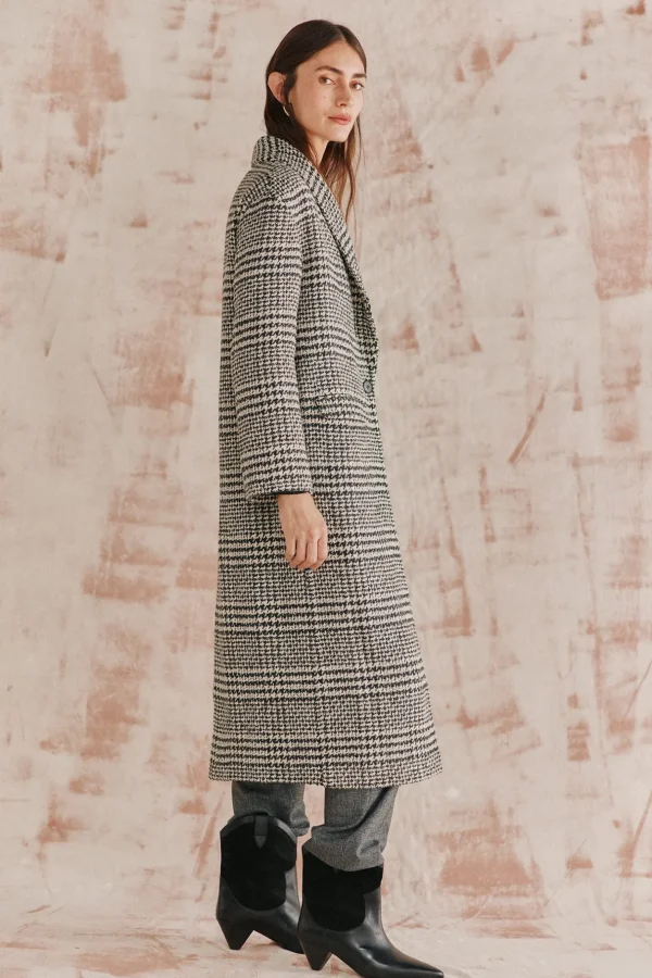 Sale Ada. Abrigo largo de cuadros Mujer Abrigos Y Chaquetas