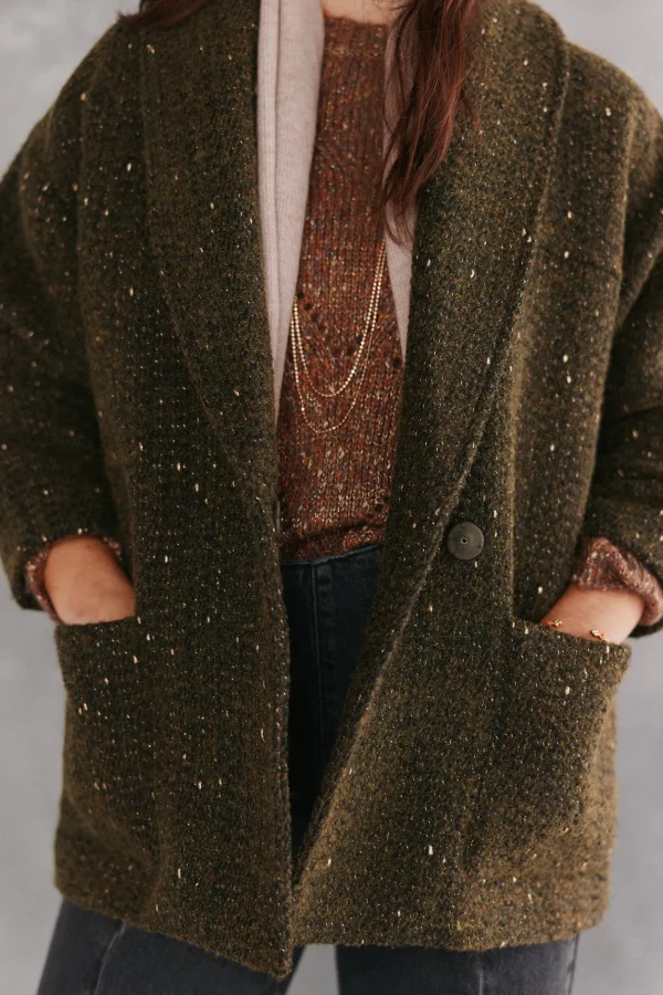 Clearance Aitana. Abrigo corto con hilo metálico Mujer Abrigos Y Chaquetas