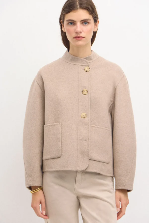 Shop Amanda. Abrigo corto de landa doble cara Mujer Abrigos Y Chaquetas