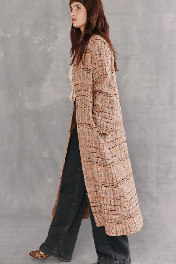 Outlet Analia. Abrigo largo fantasía Mujer Abrigos Y Chaquetas