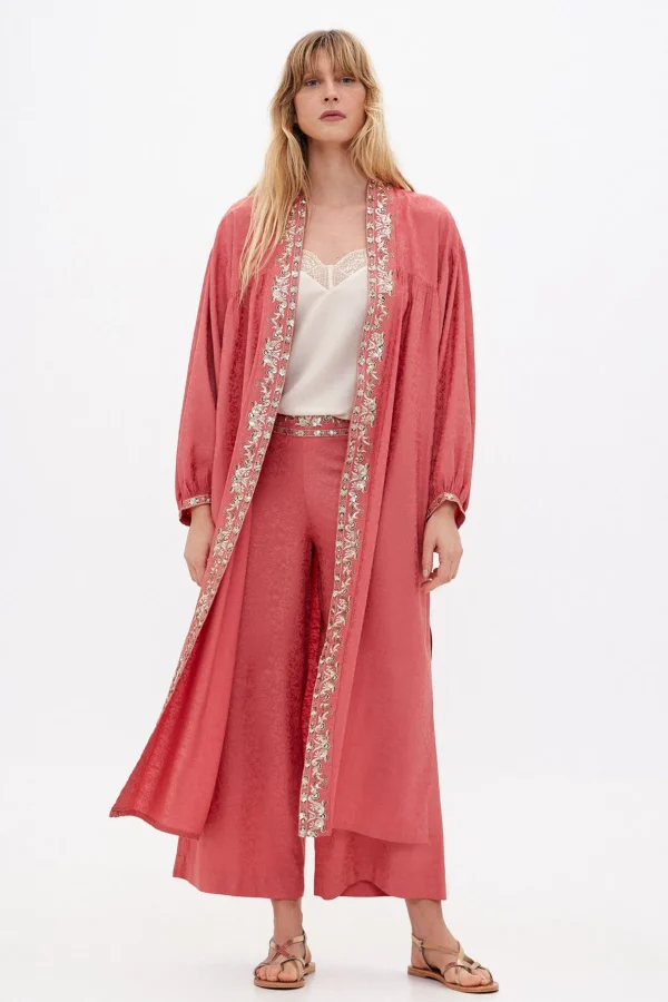 Store Cali. Kimono largo de jacquard Mujer Vestidos Y Monos | Abrigos Y Chaquetas
