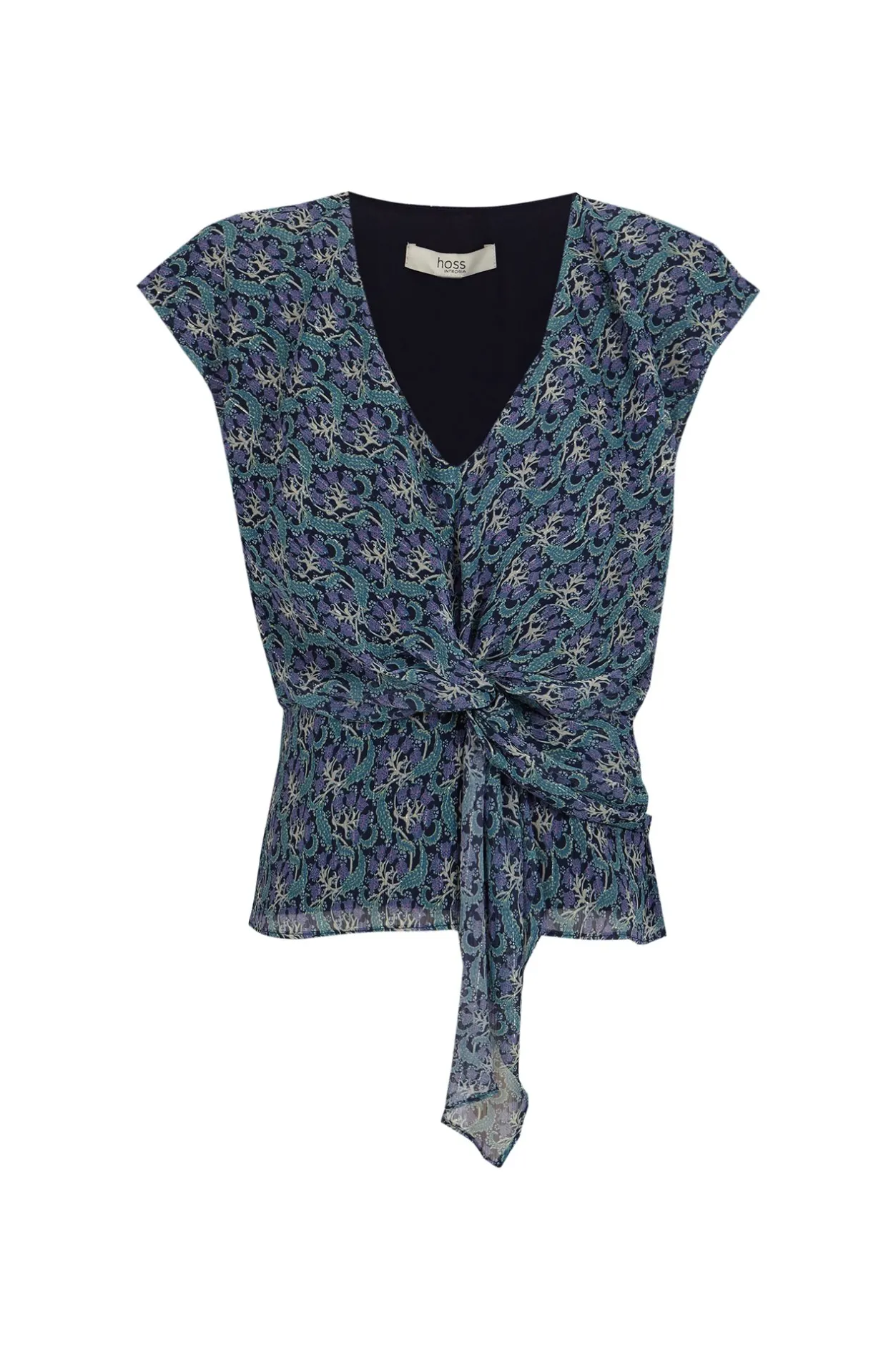 camelia_top_nudo_estampad_4.webp Store Camelia. Top nudo estampado lurex. Mujer Camisetas Y Tops