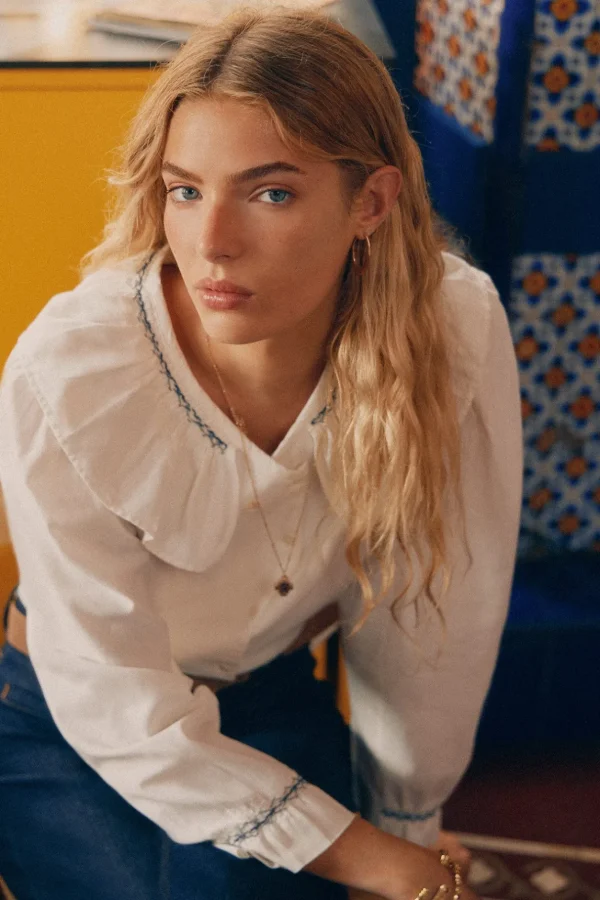 Sale Cara. Blusa algodón Mujer Blusas Y Camisas