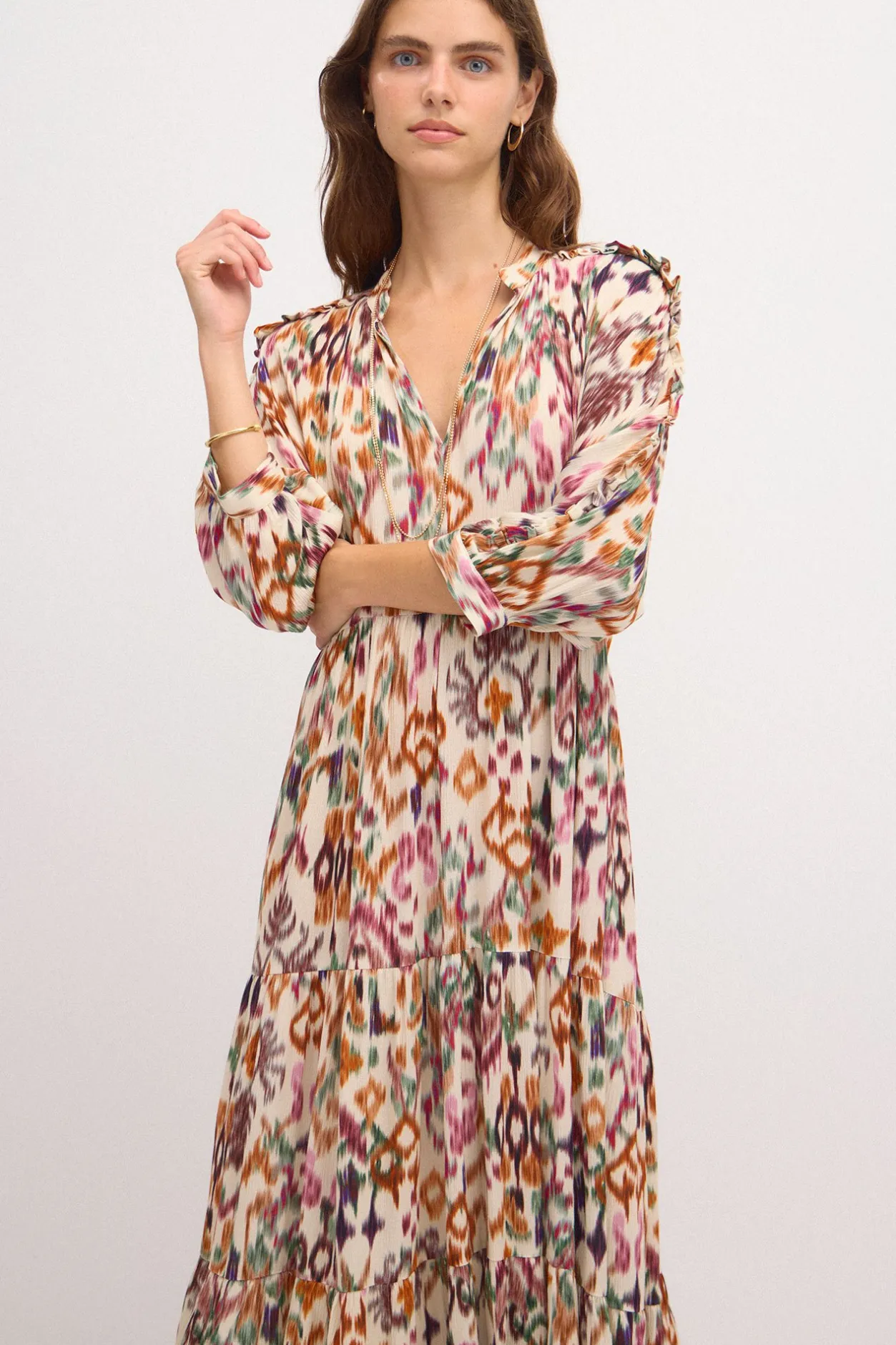 carlota_vestido_estampado_2.webp Cheap Carlota. Vestido estampado paneles. Mujer Vestidos Y Monos