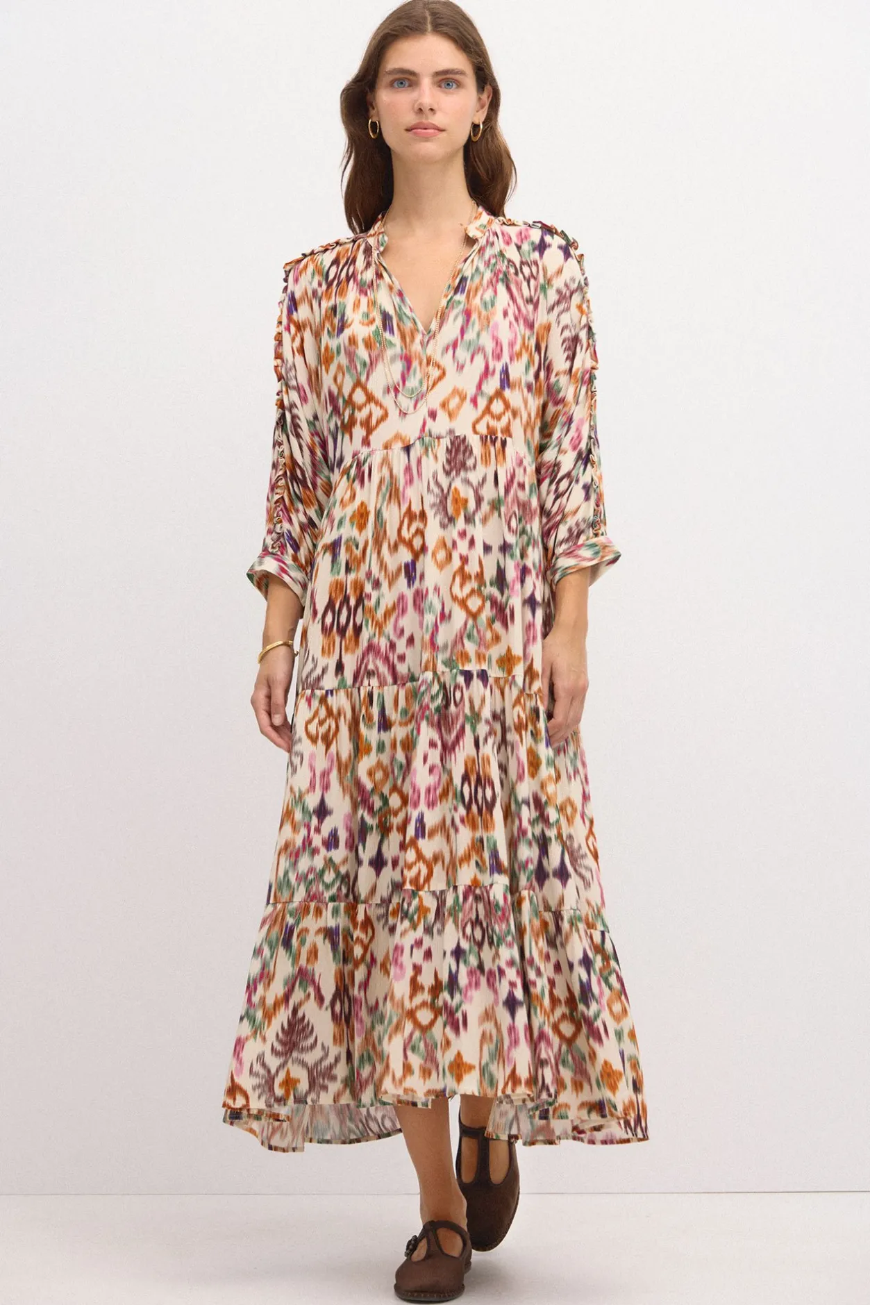 carlota_vestido_estampado_3.webp Cheap Carlota. Vestido estampado paneles. Mujer Vestidos Y Monos