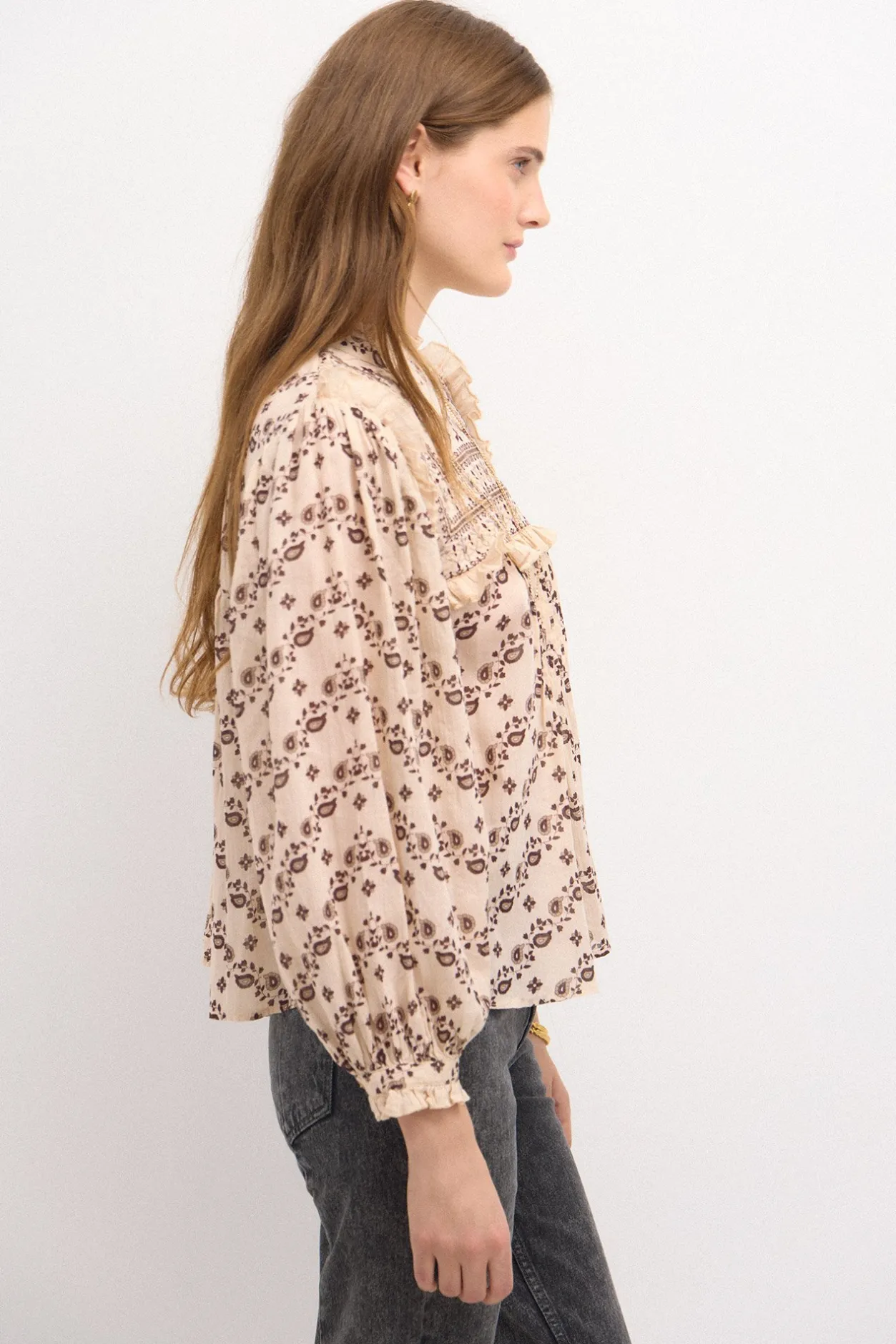 carmela_blusa_pechera_bor_3.webp Cheap Carmela. Blusa pechera bordadaestampada. Mujer Blusas Y Camisas