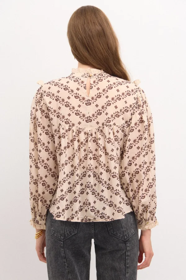 Cheap Carmela. Blusa pechera bordadaestampada. Mujer Blusas Y Camisas