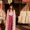 Flash Sale Carmela. Kimono largo de lino bordado Mujer Vestidos Y Monos | Abrigos Y Chaquetas