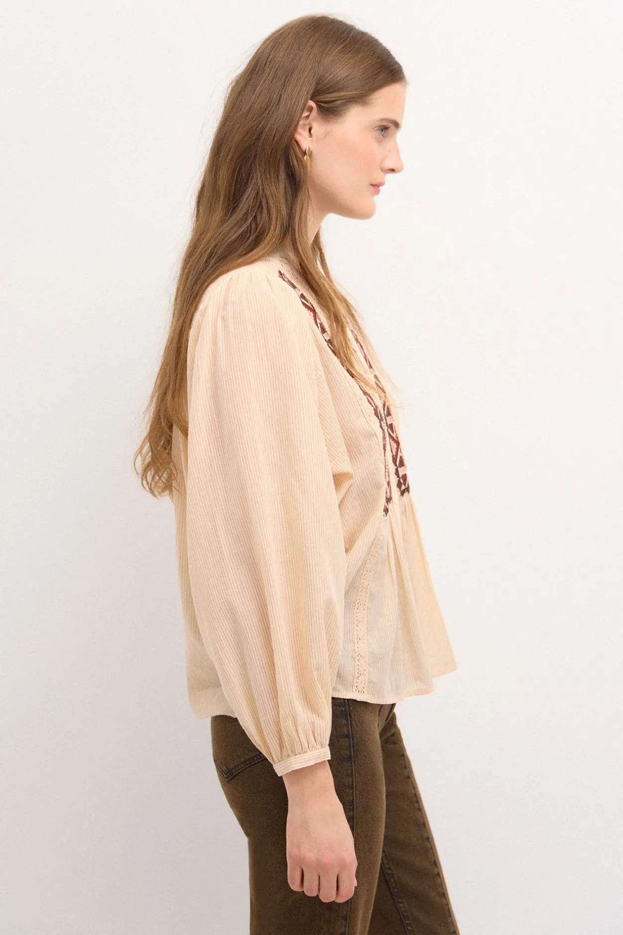 clementina_blusa_rayas_bo_3.webp Clearance Clementina. Blusa rayas bordada. Mujer Blusas Y Camisas