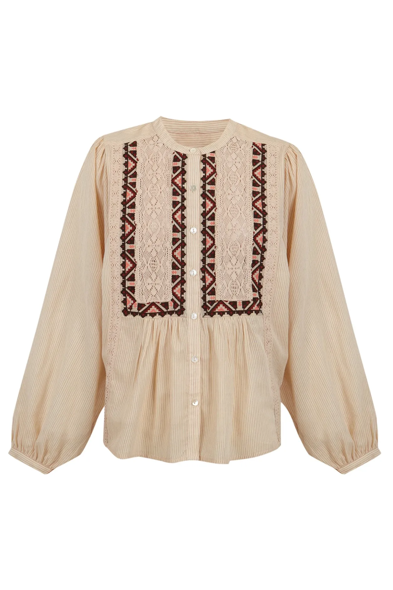 clementina_blusa_rayas_bo_5.webp Clearance Clementina. Blusa rayas bordada. Mujer Blusas Y Camisas