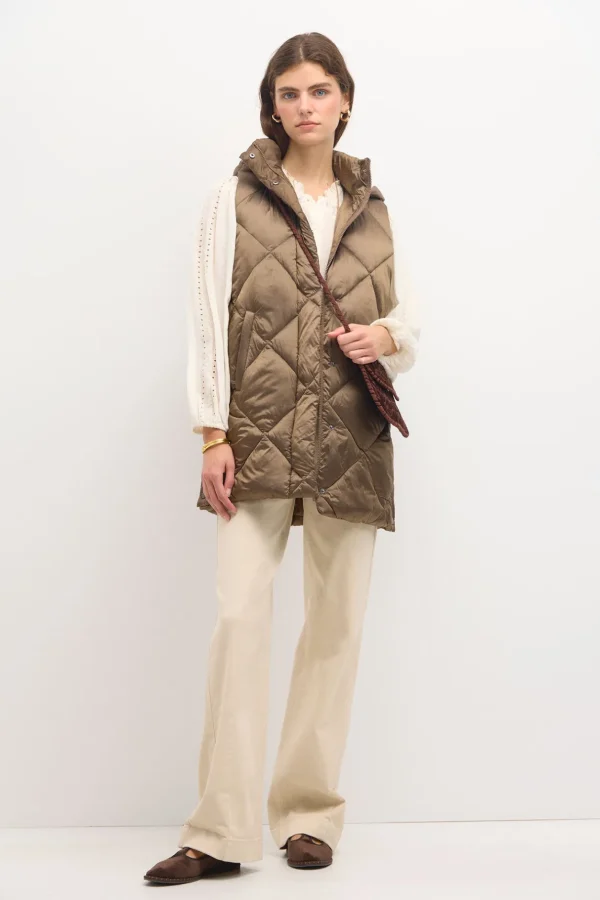 Best Dafne. Chaleco acolchado metalizado Mujer Chalecos | Abrigos Y Chaquetas