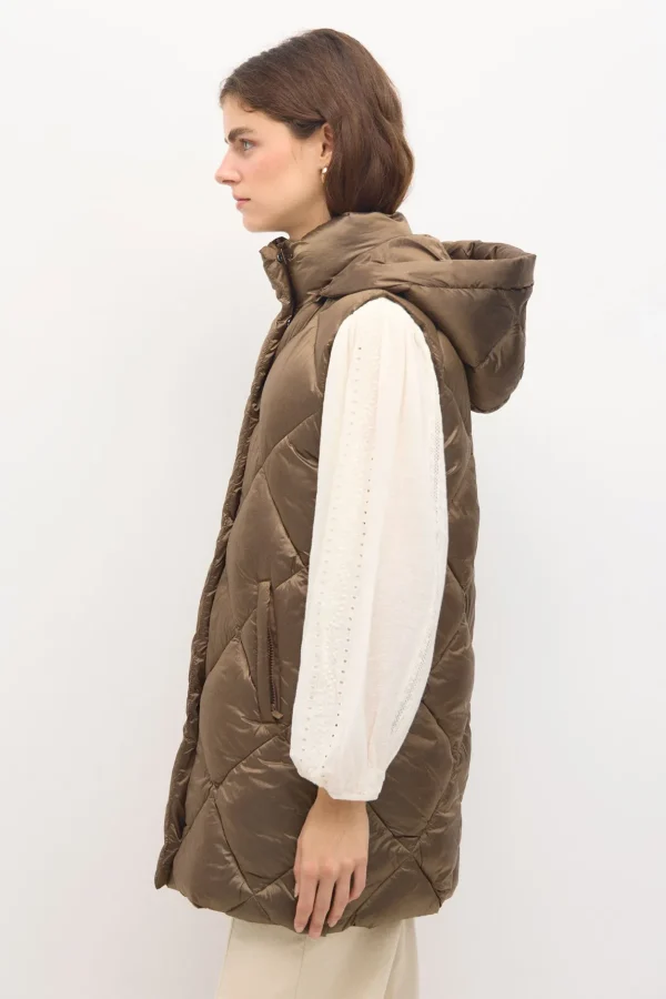 Best Dafne. Chaleco acolchado metalizado Mujer Chalecos | Abrigos Y Chaquetas