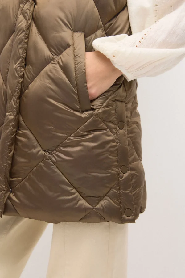 Best Dafne. Chaleco acolchado metalizado Mujer Chalecos | Abrigos Y Chaquetas