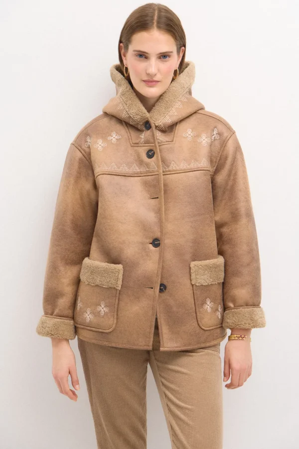 New Davina. Abrigo doble faz bordado Mujer Abrigos Y Chaquetas