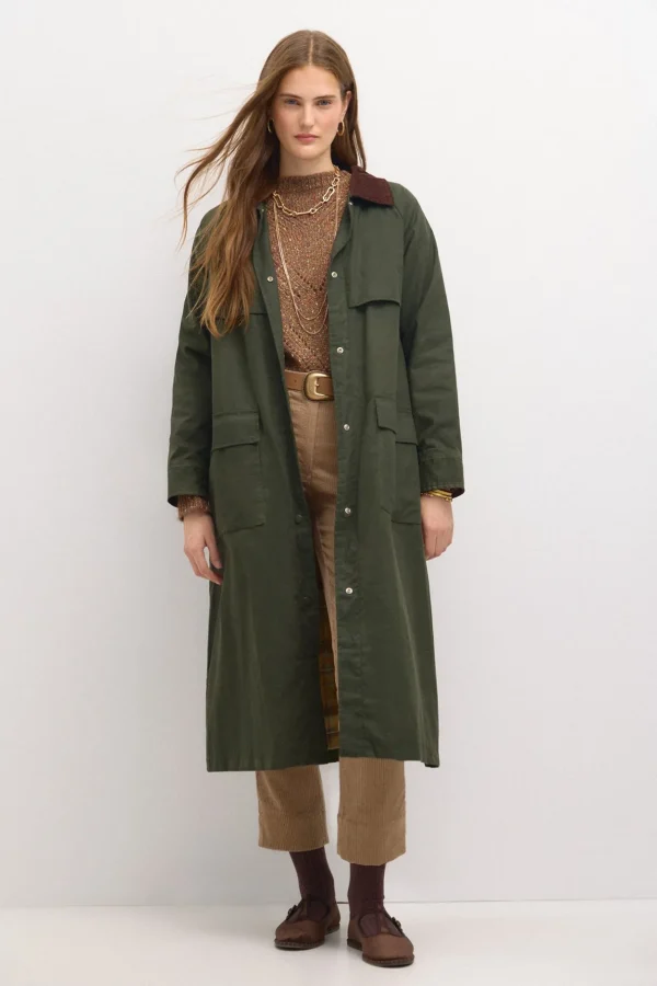 Clearance Desiré. Parka larga encerada Mujer Abrigos Y Chaquetas