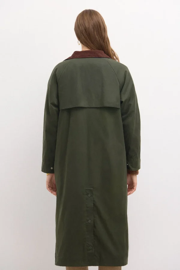 Clearance Desiré. Parka larga encerada Mujer Abrigos Y Chaquetas