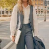 Flash Sale Eloisa. Chaleco corto de espiga Mujer Chalecos