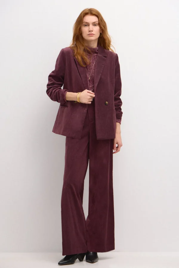 Flash Sale Estefanía. Chaqueta cruzada terciopelo Mujer Blazers | Abrigos Y Chaquetas