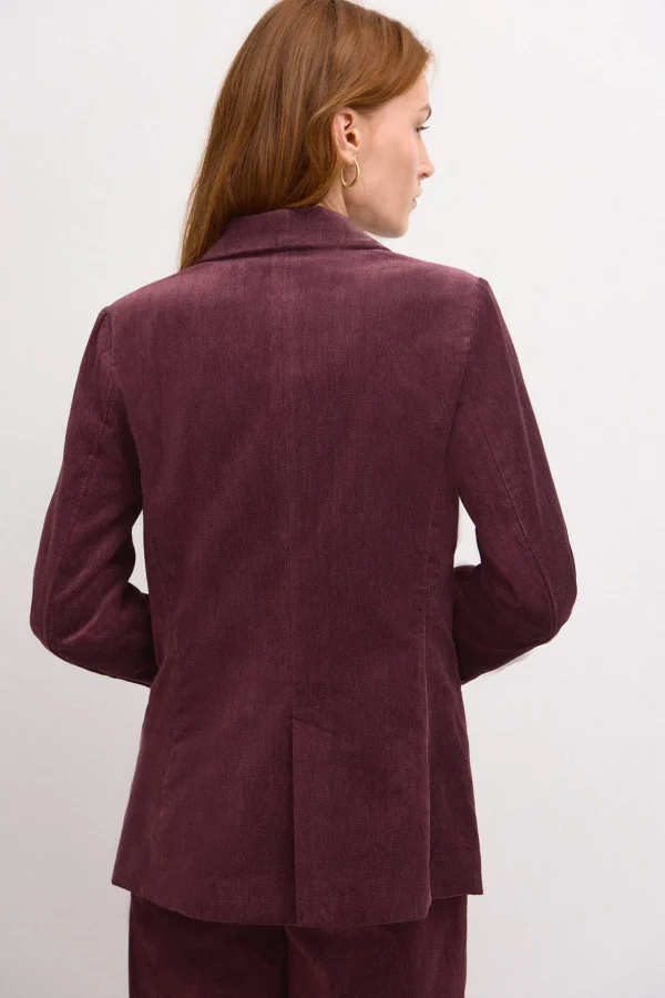 Flash Sale Estefanía. Chaqueta cruzada terciopelo Mujer Blazers | Abrigos Y Chaquetas