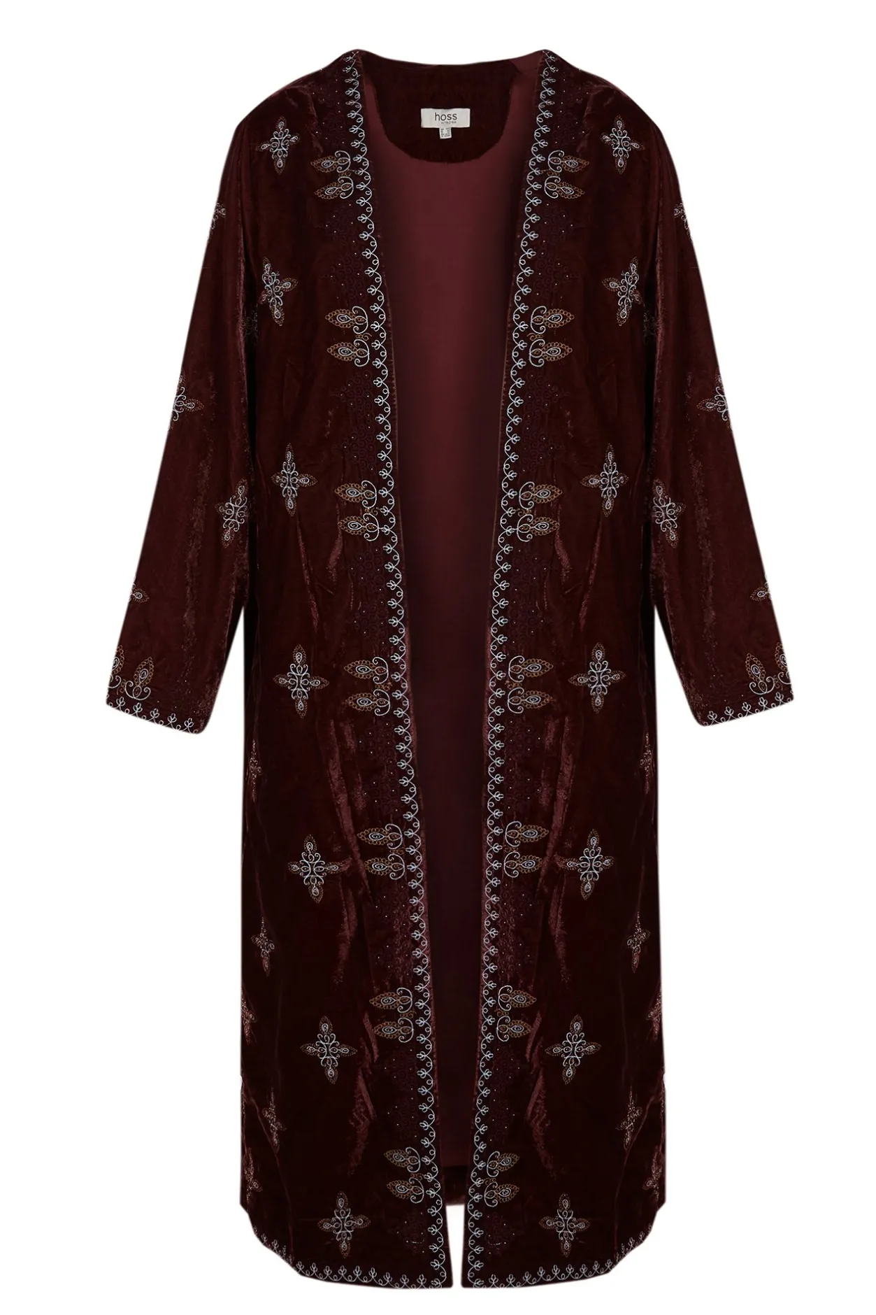 estrella_kimono_largo_ter_4.webp Clearance Estrella. Kimono largo terciopelo bordado Mujer Vestidos Y Monos