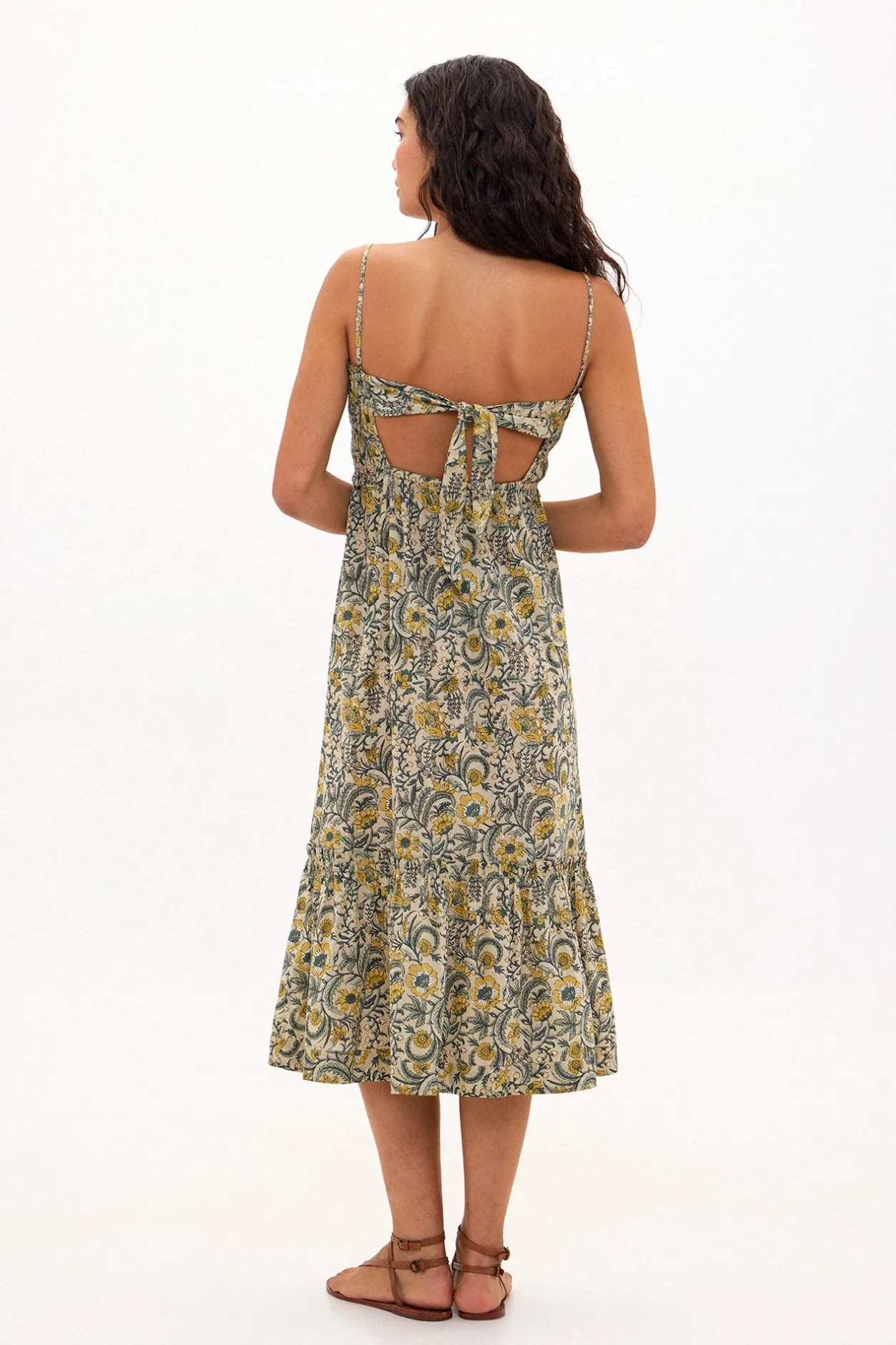 fabia_vestido_estampado_n_4.webp Outlet Fabia. Vestido estampado nido de abeja. Mujer Vestidos Y Monos