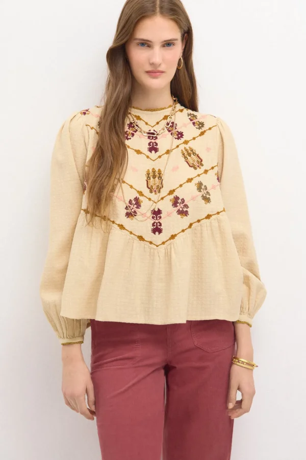 Flash Sale Felisa. Blusa bordado boho. Mujer Blusas Y Camisas