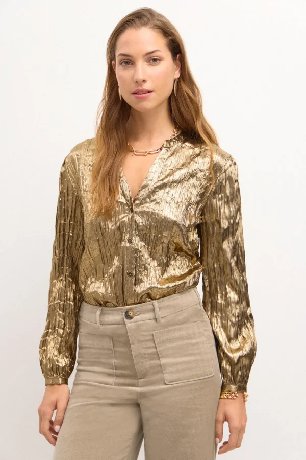 Store Fernanda. Blusa metalizada. Mujer Blusas Y Camisas