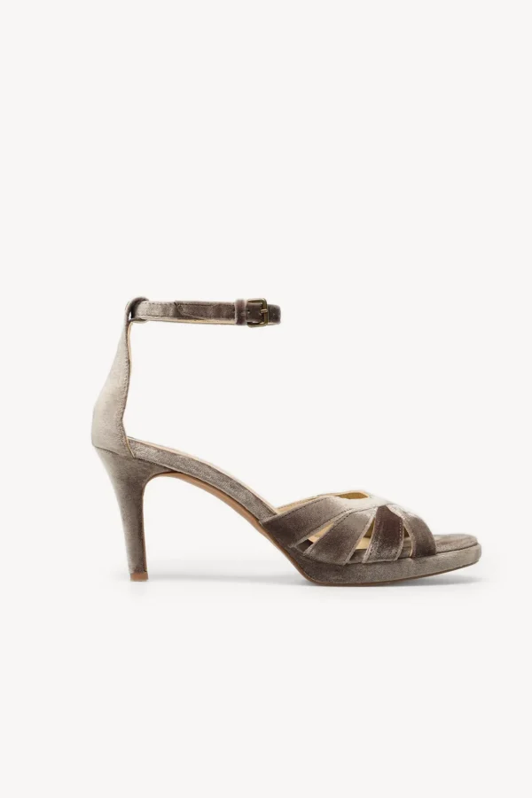 Hot Maia. Sandalias de terciopelo Mujer Zapatos