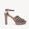 Hot Naiara. Sandalias metalizadas con plataforma Mujer Zapatos