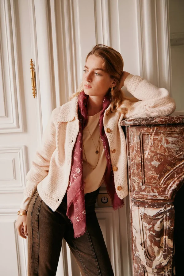 Online Nicole. Fular estampado lana Mujer Bolsos Y Accesorios