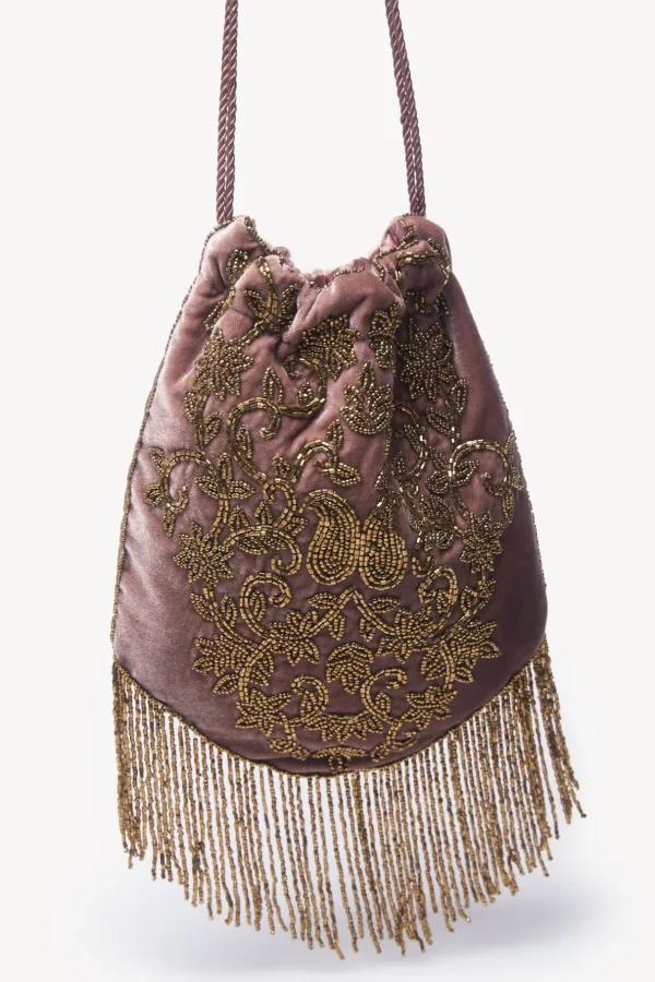 Online Nina. Bolso terciopelo abalorios Mujer Bolsos Y Accesorios