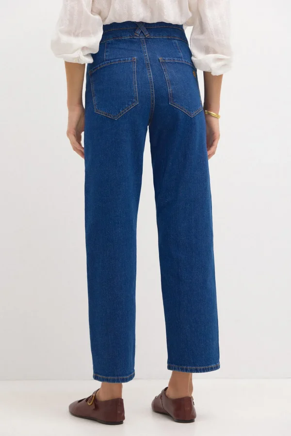 Online Oba. Jeans entallados con cortes Mujer Jeans | Pantalones