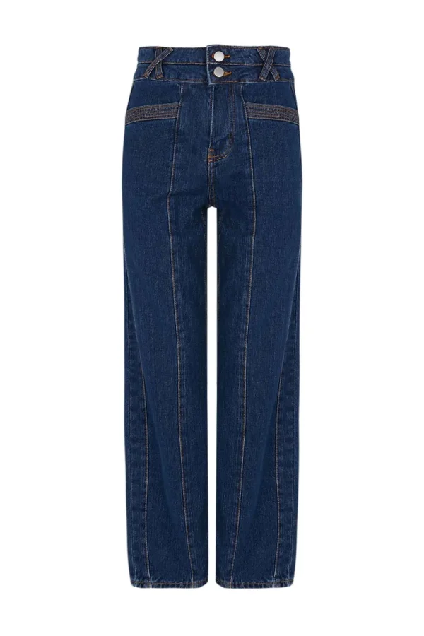Online Oba. Jeans entallados con cortes Mujer Jeans | Pantalones