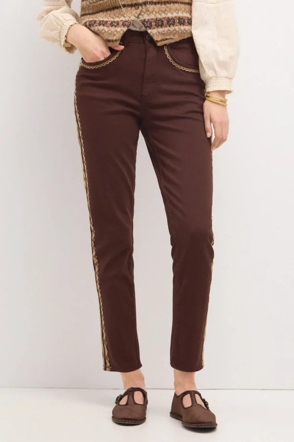 Sale Ofra. Jeans mom con bordados Mujer Jeans | Pantalones