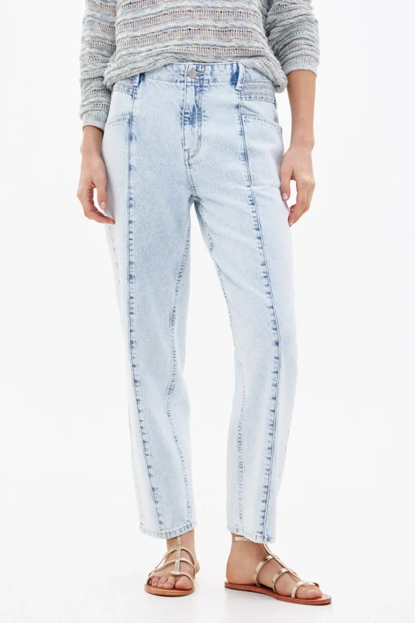 Discount Ohiana. Vaqueros rectos con bordados Mujer Jeans | Pantalones