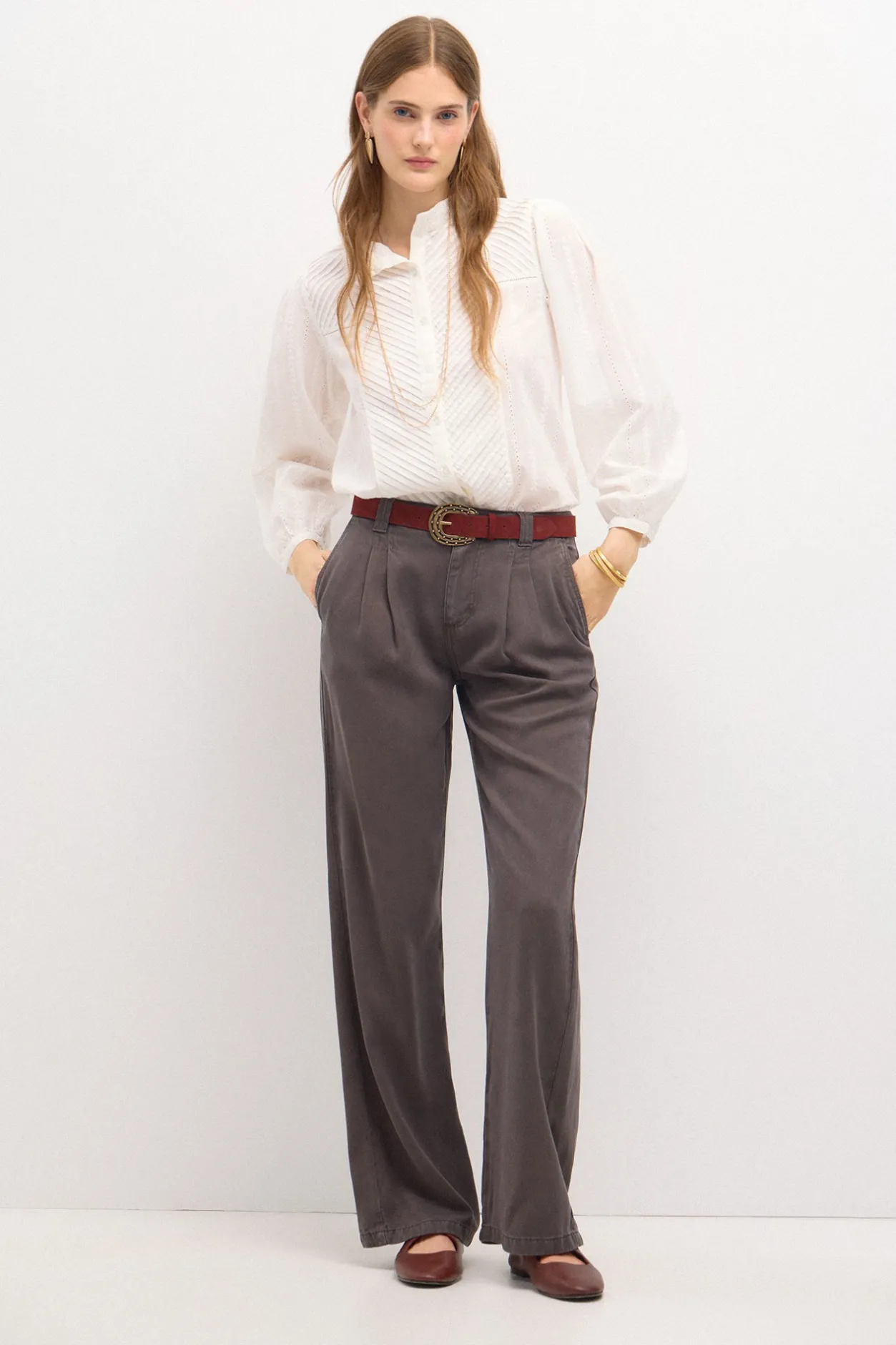 olaia_pantaln_fluido_en_t_0.webp Best Sale Olaia. Pantalón fluido en tencel Mujer Pantalones