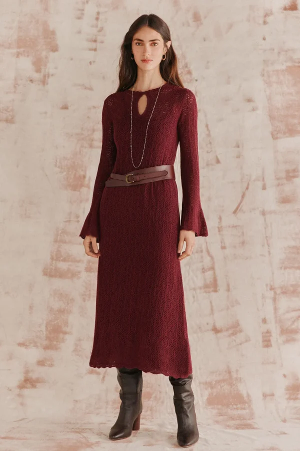 New Olaya. Vestido largo punto Mujer Vestidos Y Monos