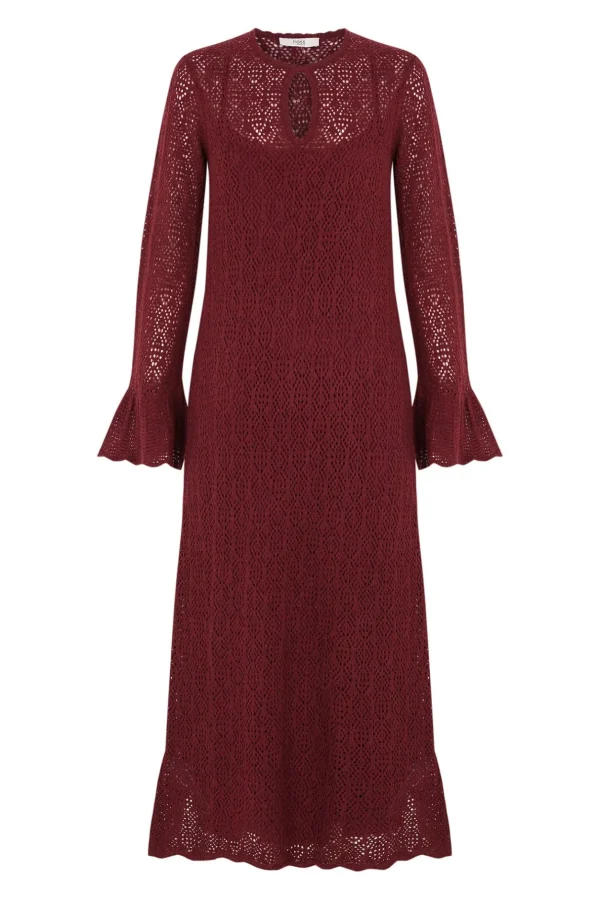 New Olaya. Vestido largo punto Mujer Vestidos Y Monos