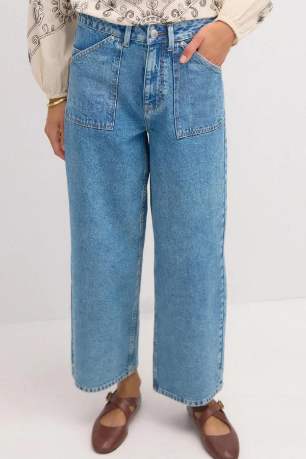 Best Sale Olimpia. Jeans rectos con bolsillos Mujer Jeans | Pantalones