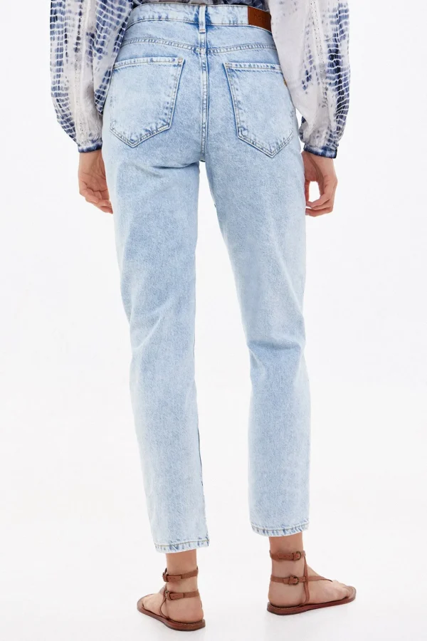 Best Olivia. Vaquero mom con cortes Mujer Jeans | Pantalones