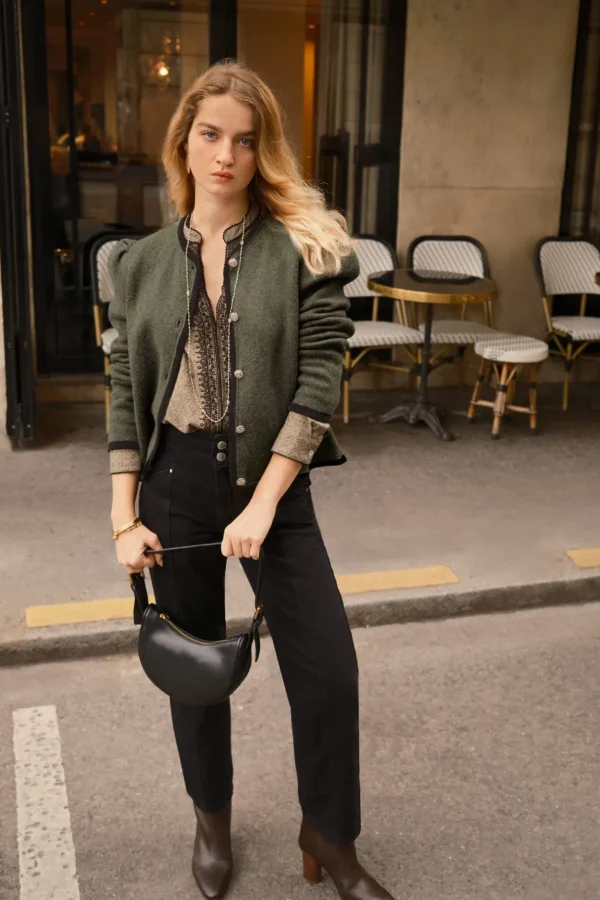Best Omega. Jeans rectos con cortes Mujer Jeans | Pantalones