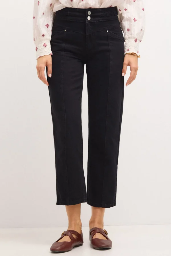 Best Omega. Jeans rectos con cortes Mujer Jeans | Pantalones