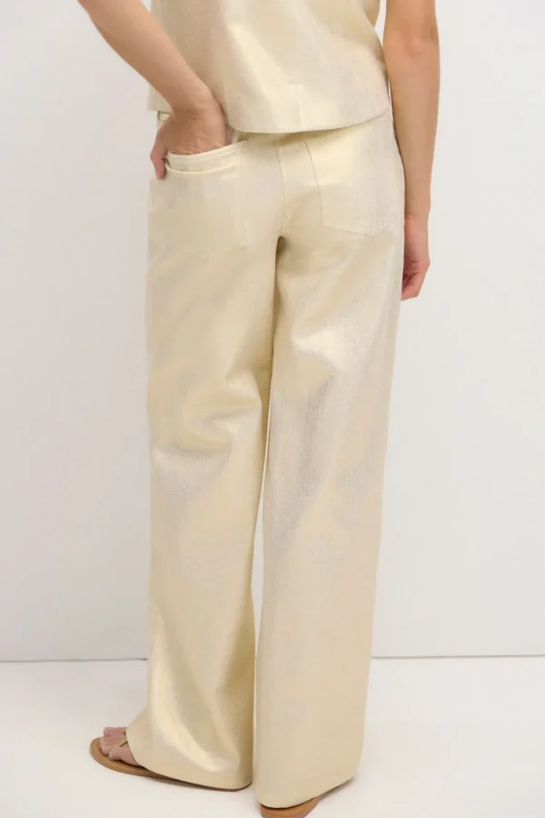 Sale Paca. Pantalón de algodón metalizado Mujer Pantalones