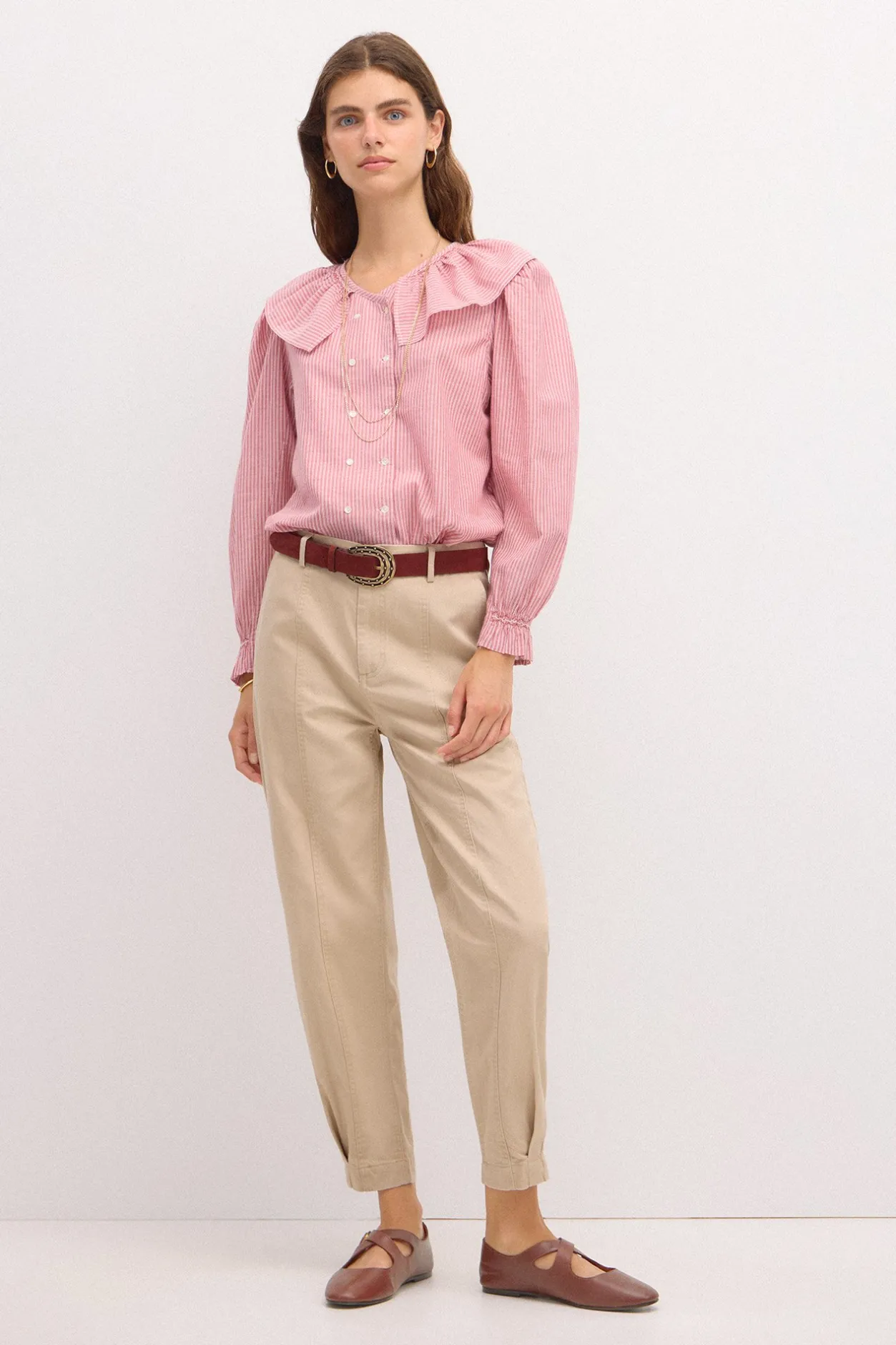 paloma_pantaln_de_algodn__0.webp Cheap Paloma. Pantalón de algodón con pinzas Mujer Pantalones