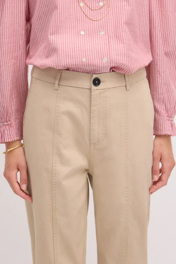 Cheap Paloma. Pantalón de algodón con pinzas Mujer Pantalones