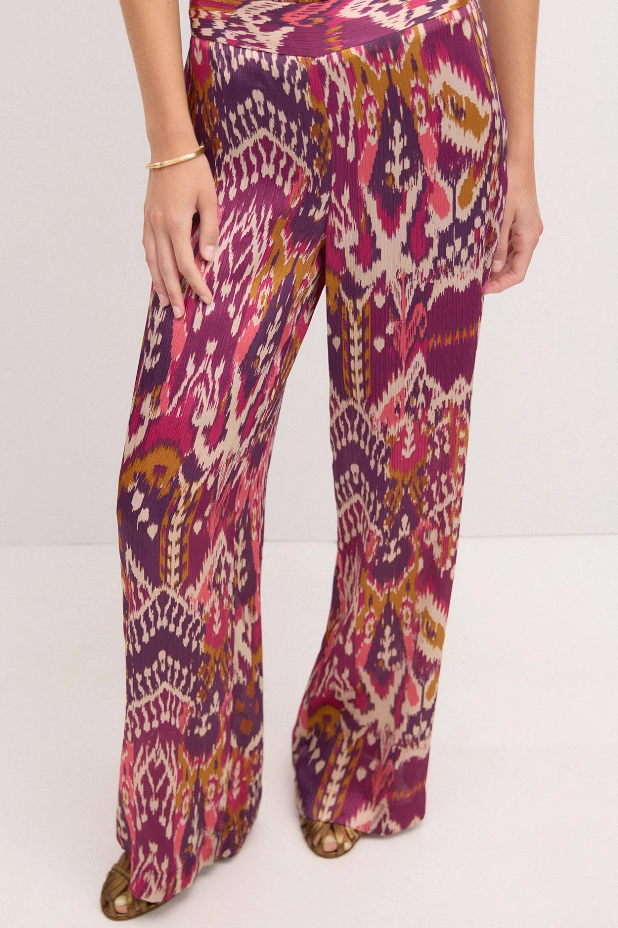 pandra_pantaln_fluido_est_4.webp Outlet Pandra. Pantalón fluido estampado Mujer Pantalones