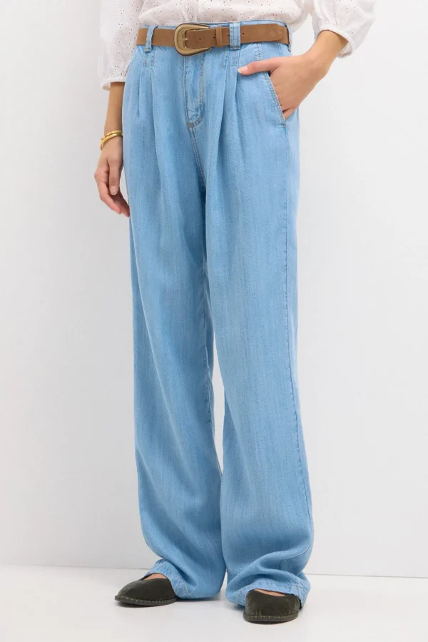 Fashion Paz. Pantalón fluido vaquero Mujer Jeans | Pantalones