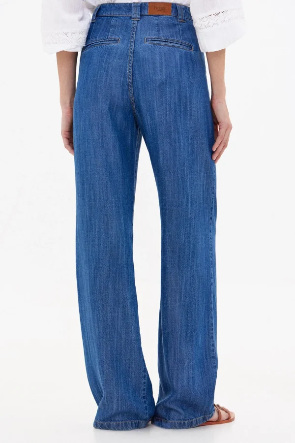 Sale Paz. Pantalón fluido vaquero Mujer Jeans | Pantalones