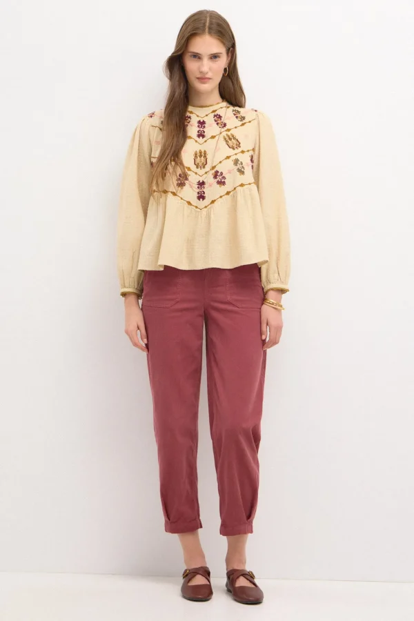 Discount Pepa. Pantalón de pana con pinzas Mujer Pantalones
