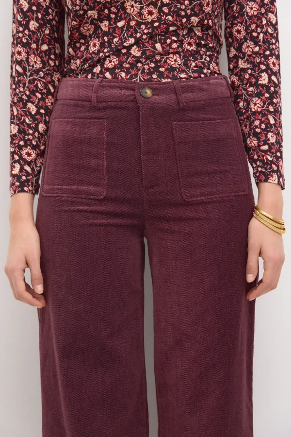 Shop Pepita. Pantalón recto de terciopelo Mujer Pantalones